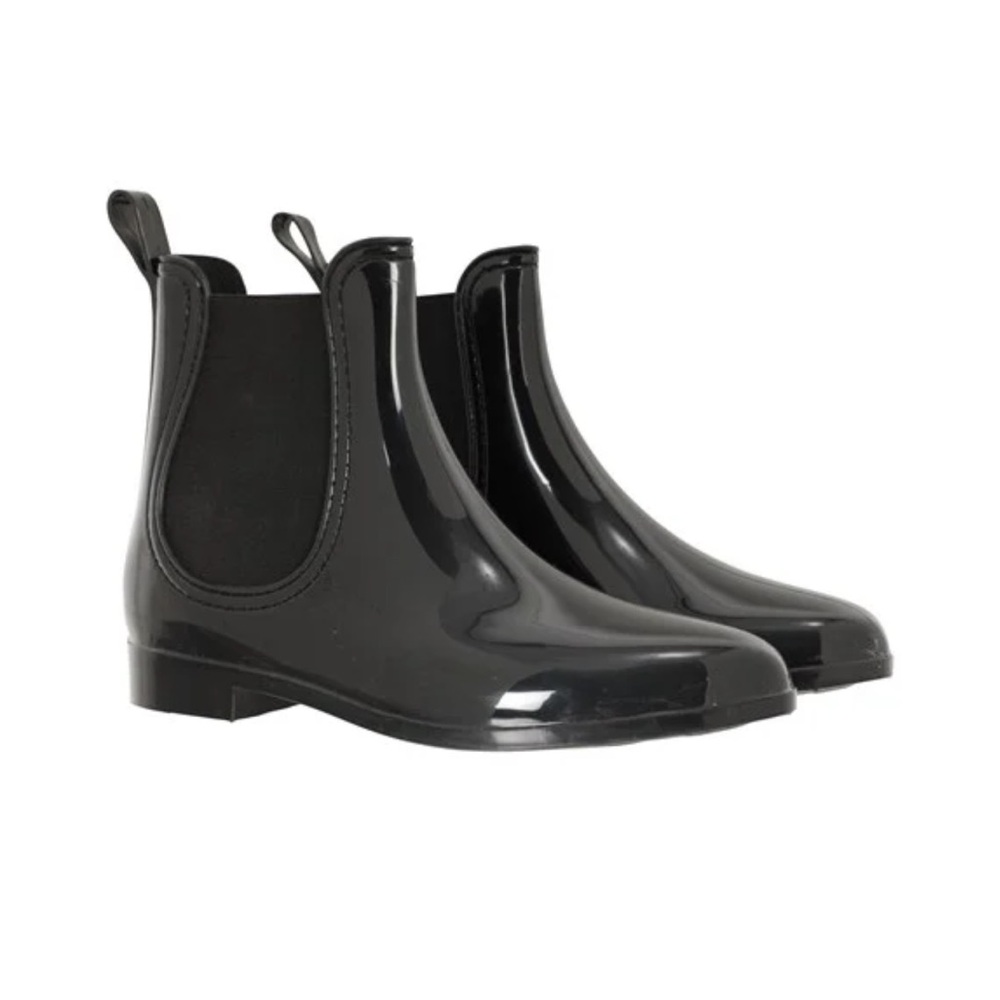 London Fog Black Ankle Rain Boots